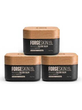 Beef Tallow Balm Moisturizer for Men - Anti-Aging Hydration Cream, 3-Pack